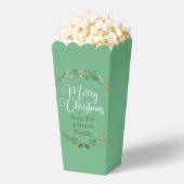 Vrolijk kerstfeest  Green WreatCustom Party Bedankdoosjes (Popped)