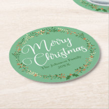 Vrolijk kerstfeest  Green WreatCustom Party