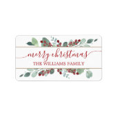 Vrolijk kerstfeest Greenery CranBerries Gold Label (Voorkant)