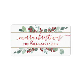 Vrolijk kerstfeest Greenery CranBerries Gold Label