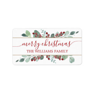 Vrolijk kerstfeest Greenery CranBerries Gold Label