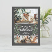 Vrolijk kerstfeest Greenery Kaart voor kerstmis (Staand voorkant)