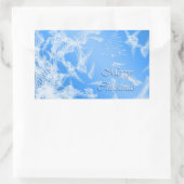 Vrolijk kerstfeest. Greeting. Rechthoekige Sticker (Tas)