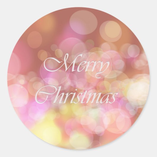 Vrolijk kerstfeest. Greeting. Ronde Sticker (Voorkant)