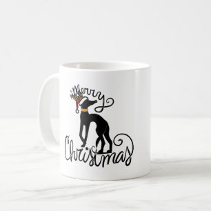 Vrolijk kerstfeest Greyhound Reindeer Koffiemok
