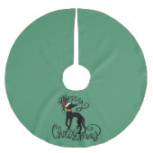 Vrolijk kerstfeest Greyhound rendier Kerstboom Rok (Voorkant)