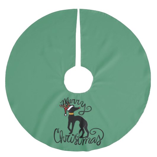 Vrolijk kerstfeest Greyhound rendier Kerstboom Rok (Voorkant)