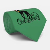 Vrolijk kerstfeest Greyhound rendier Stropdas (Opgerold)