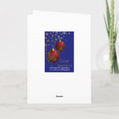 Vrolijk kerstfeest Grieks rood en gouden ornamente Feestdagen Kaart (Achterkant)