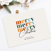 Vrolijk kerstfeest grillig winterdorp feestdagenkaart