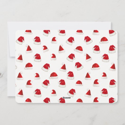 Vrolijk kerstfeest grillige kerstmuts feestdagenkaart (Achterkant)