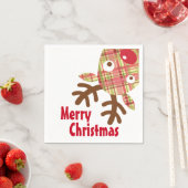 Vrolijk kerstfeest grillige rendieren servetten (Insitu)