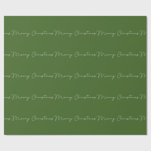 Vrolijk kerstfeest (Groen BG) Cadeaupapier (Vlak)