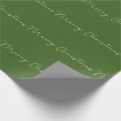 Vrolijk kerstfeest (Groen BG) Cadeaupapier (Hoek)