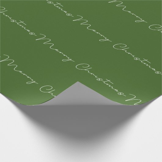 Vrolijk kerstfeest (Groen BG) Cadeaupapier (Hoek)