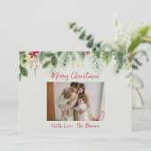 VROLIJK KERSTFEEST  GROEN KERST KAART (Staand voorkant)