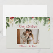 VROLIJK KERSTFEEST  GROEN KERST KAART (Voorkant / Achterkant)