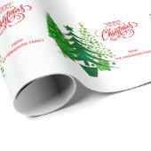 Vrolijk kerstfeest, groenboompapier cadeaupapier (Rol Hoek)