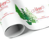 Vrolijk kerstfeest, groenboompapier cadeaupapier (Rol Hoek)