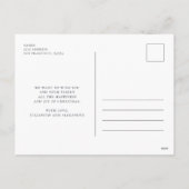 Vrolijk kerstfeest. Groene dennen. Rode bes. Moder Feestdagenkaart (Achterkant)