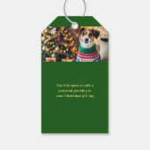 Vrolijk Kerstfeest Groene Foto Cadeaulabel (Achterkant)