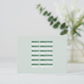 Vrolijk kerstfeest, groene kerstkunst, feestdag briefkaart (Staand voorkant)