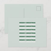 Vrolijk kerstfeest, groene kerstkunst, feestdag briefkaart (Voorkant / Achterkant)