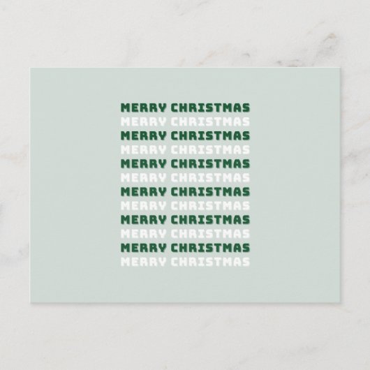 Vrolijk kerstfeest, groene kerstkunst, feestdag briefkaart (Voorkant)