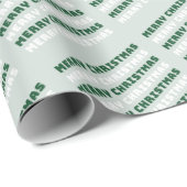 Vrolijk kerstfeest, groene kerstkunst, feestdag cadeaupapier (Rol Hoek)