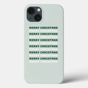 Vrolijk kerstfeest, groene kerstkunst, feestdag Case-Mate iPhone case