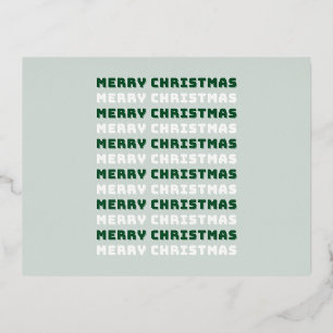 Vrolijk kerstfeest, groene kerstkunst, feestdag folie feestdagen briefkaart
