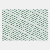 Vrolijk kerstfeest, groene kerstkunst, feestdag inpakpapier vel (Voorkant 2)