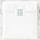 Vrolijk kerstfeest, groene kerstkunst, feestdag ronde sticker (Tas)