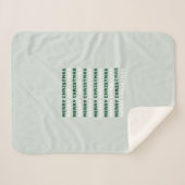Vrolijk kerstfeest, groene kerstkunst, feestdag sherpa deken (Voorkant (horizontaal))