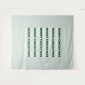 Vrolijk kerstfeest, groene kerstkunst, feestdag wandkleed (Voorkant (horizontaal))