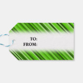 "Vrolijk kerstfeest!" + Groene lijnen/strepen patr Cadeaulabel (Achterkant Horizontaal)