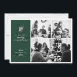 vrolijk kerstfeest. Groene moderne collage multi f Feestdagenkaart<br><div class="desc">"Wij wensen u een Vrolijk Kerstfeest" groene moderne kaart met collage / multi foto voor de wintervakantie. Neem contact met me op als je extra items nodig hebt.</div>