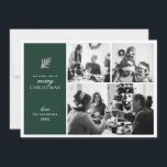 vrolijk kerstfeest. Groene moderne collage multi f Feestdagenkaart<br><div class="desc">"Wij wensen u een Vrolijk Kerstfeest" groene moderne kaart met collage / multi foto voor de wintervakantie. Neem contact met me op als je extra items nodig hebt.</div>