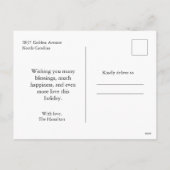 Vrolijk Kerstfeest Groet Kerstmis Kaart (Achterkant)