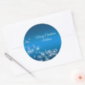 vrolijk kerstfeest. Groet.naam. Ronde Sticker (Envelop)