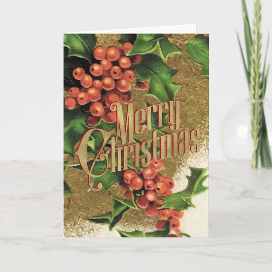 Vrolijk Kerstfeest Groet Retro Santa Xmas Kaart (Voorkant)