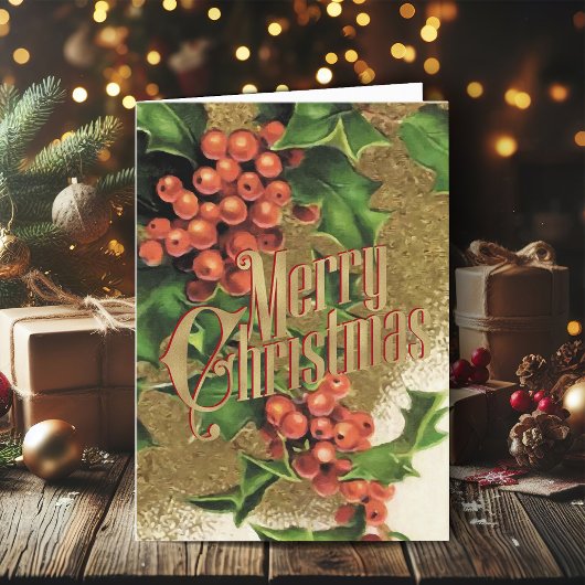 Vrolijk Kerstfeest Groet Retro Santa Xmas Kaart