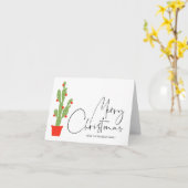 Vrolijk kerstfeest Groeten cactussen Kaart (Gele Bloem)