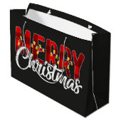 Vrolijk kerstfeest groot cadeauzakje (Achterkant Gekanteld)