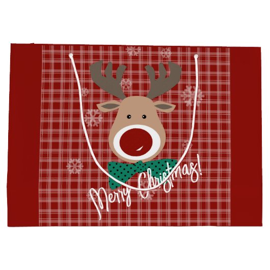 Vrolijk kerstfeest! groot cadeauzakje (Achterkant)