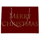 Vrolijk kerstfeest groot cadeauzakje (Voorkant)