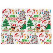 Vrolijk kerstfeest groot cadeauzakje (Voorkant)