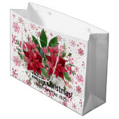 Vrolijk kerstfeest! groot cadeauzakje (Voorkant Gekanteld)