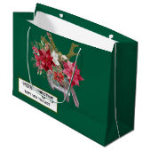 Vrolijk kerstfeest! groot cadeauzakje (Voorkant Gekanteld)