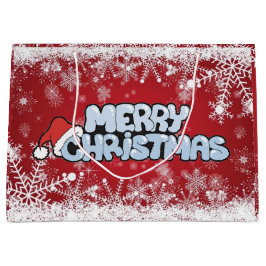 Vrolijk kerstfeest groot cadeauzakje